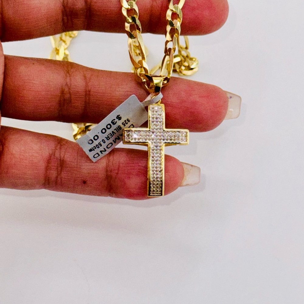 Real diamond cross pendant SI certified natural diamond cross FREE appraisal